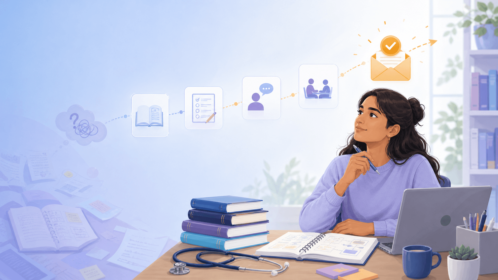 An international medical graduate progressing from exam uncertainty to confident residency preparation and a successful match